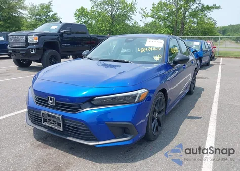 2022 Honda Civic Sport z USA, uszkodzony, nr VIN 2HGFE2F57NH553386